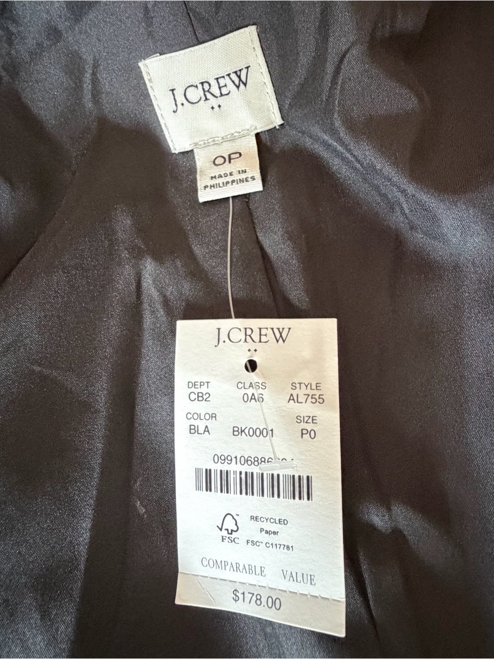 J. Crew Black Linen Women's Blazer - Picture 10 of 10